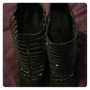 Black sequined Caparos shoes